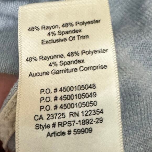 Wilfred Free Blue Knit Deep V Cropped Tank Top Women’s Medium Comfort Minimal - Picture 4 of 5